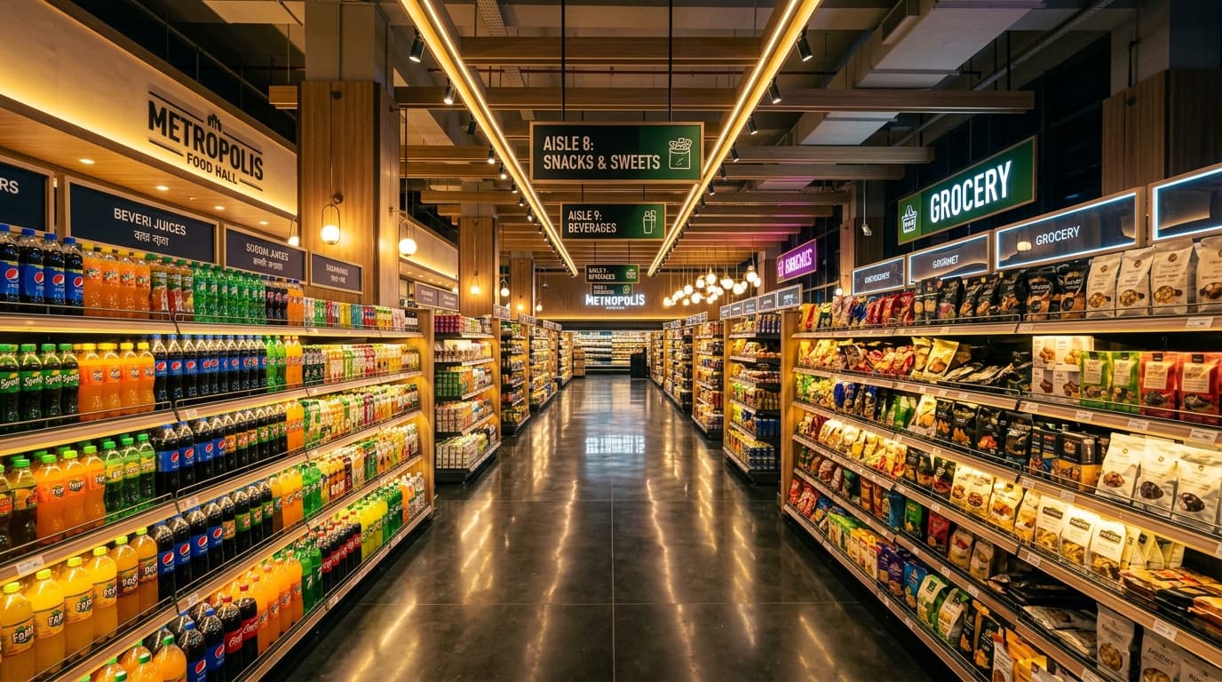 Rayons d'un supermarché — Rayons marketplace